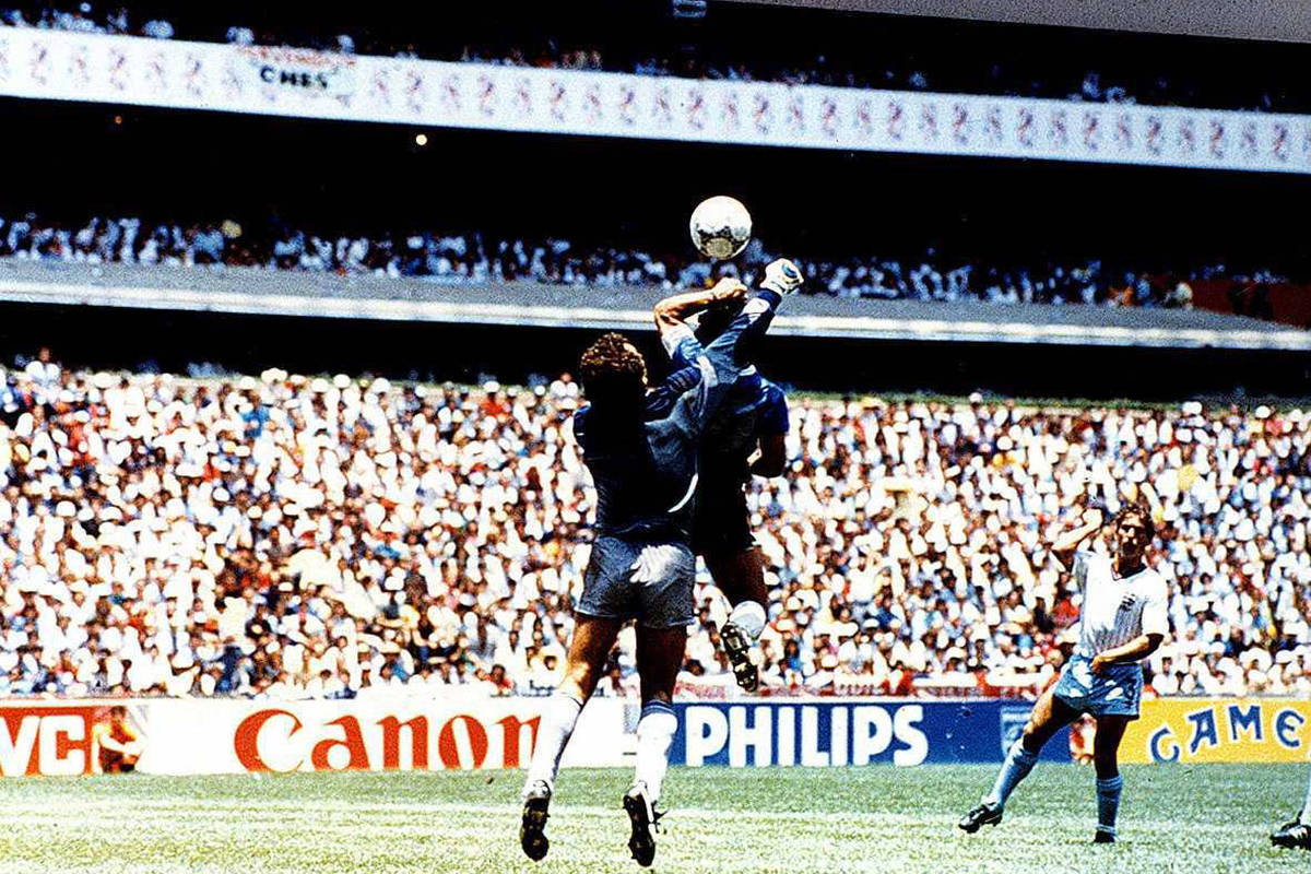 Copa: Gol de Maradona com 'la mano de Dios' faz