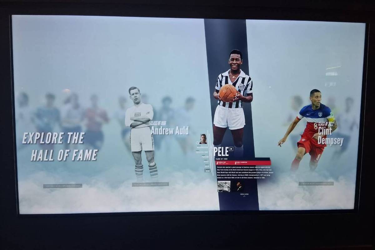 Museu do 'soccer' nos EUA tem camisas de Pelé e