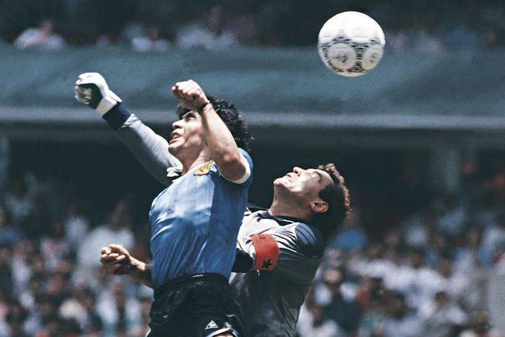 Vi a mão de Deus e o gol de Maradona