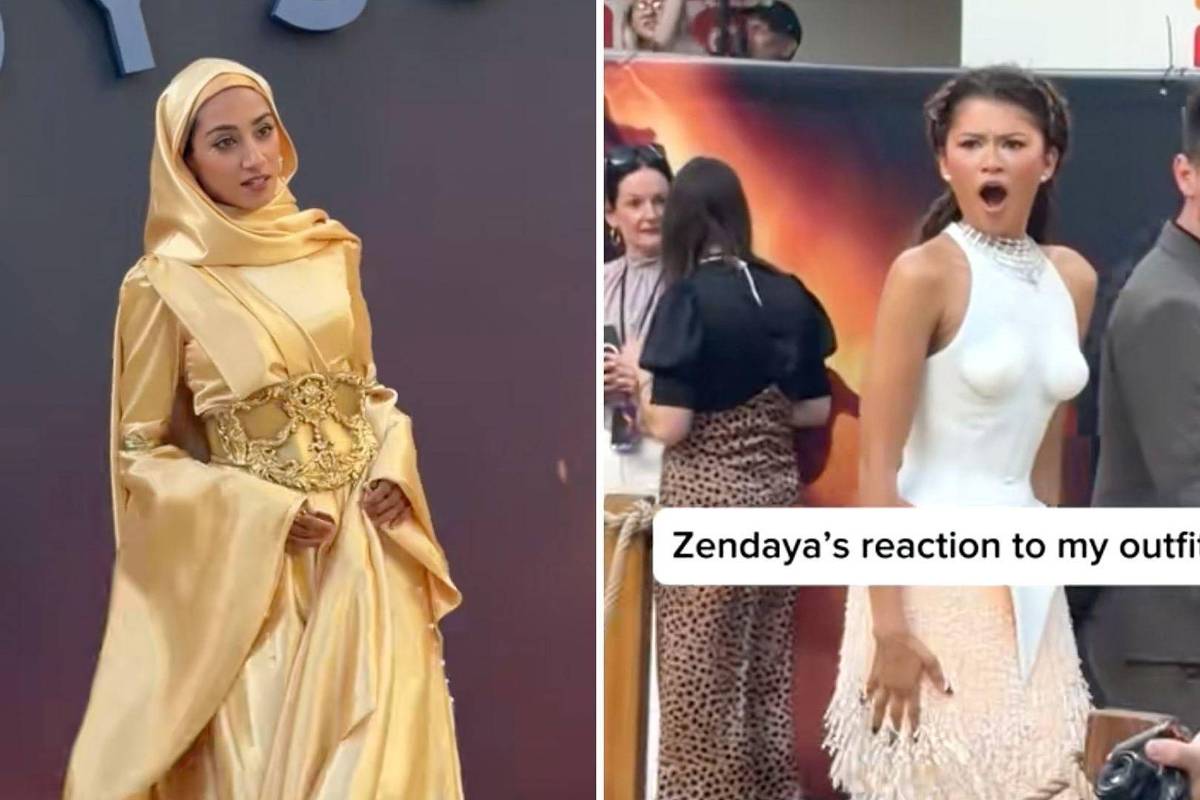 Influenciadora veste hijab e cativa Hollywood em premières 09/08/2026